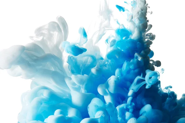 Абстрактный всплеск синей краски — стоковое фото