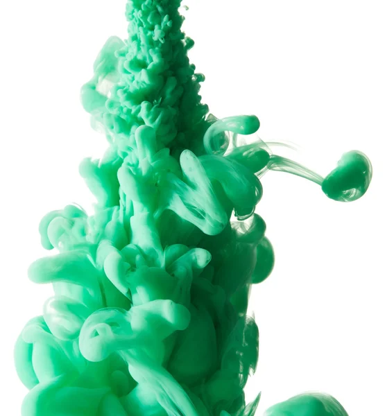 Salpico abstrato de tinta verde — Fotografia de Stock