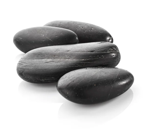 Siyah spa taşlar — Stok fotoğraf