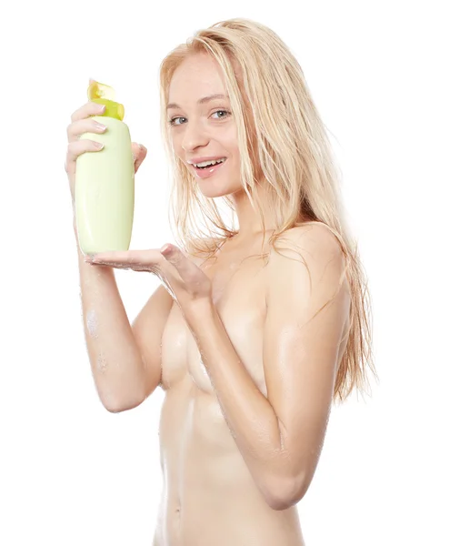 Beautiful Girl in bathroom — Stock Photo, Image