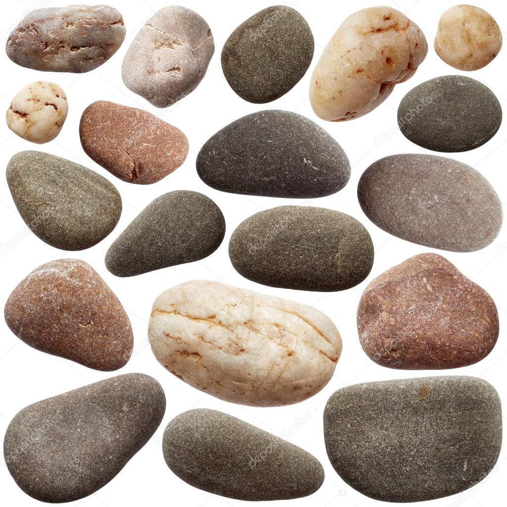 rocks on white background