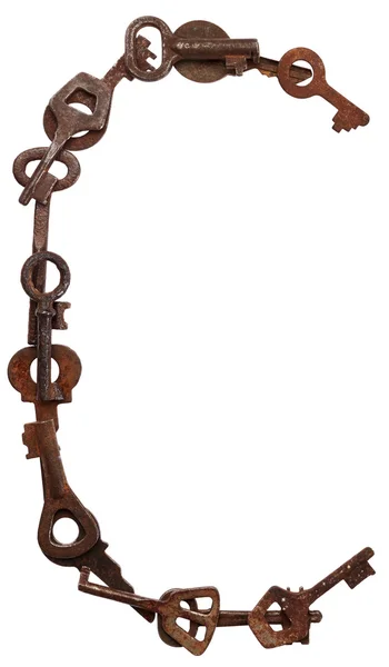 Alfabeto da vecchie chiavi. Lettera C — Foto Stock