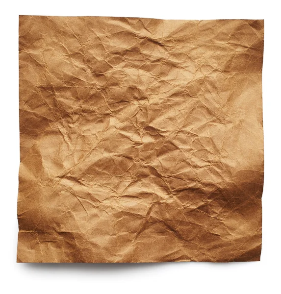 Зім'ятий папір ізольований на білому тлі — стокове фото