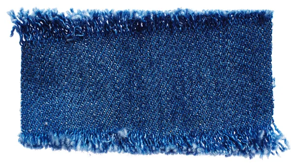 Jeans fabric isolated on white background — Stock Photo, Image