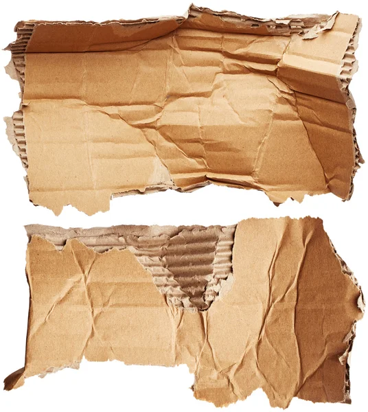 Crumpled pieces of cardboard — Stock Photo, Image