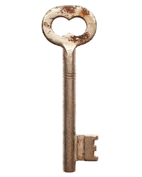 Iron key isolated on white background — Stock Photo, Image