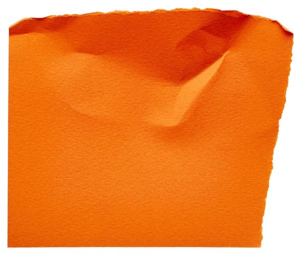 Cartón naranja aislado sobre fondo blanco — Foto de Stock