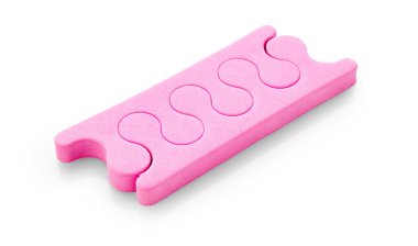 Beyaz arka plan üzerinde izole pedikür aksesuarları