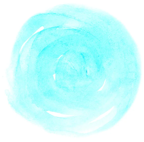 Akvarell cirkel isolerad på vit bakgrund — Stockfoto