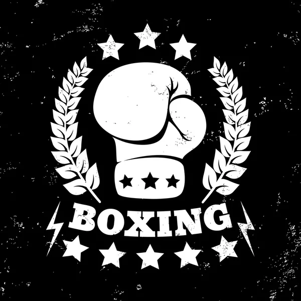 Logotipo do vintage para boxe — Vetor de Stock