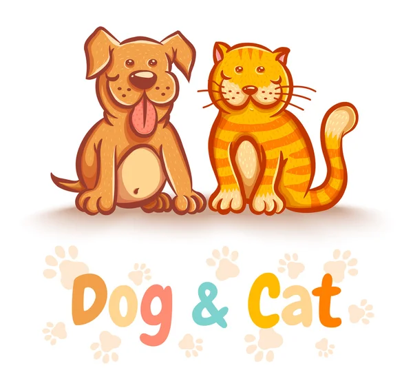 Dog and cat — Stock Vector © serazetdinov 34126277