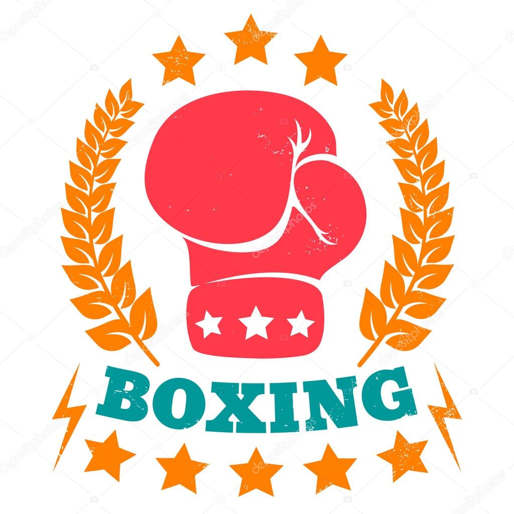 Vector vintage logo for boxing