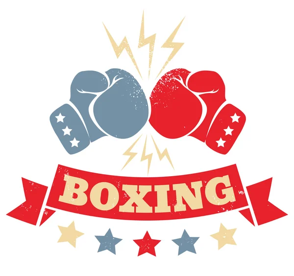 Logo vintage para un boxeo — Vector de stock
