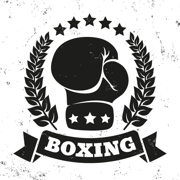 Vintage logo for a boxing — Stock Vector