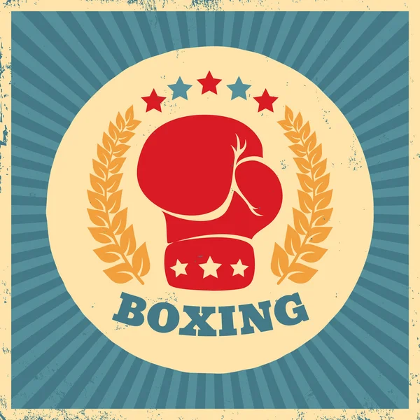 Logotipo vintage para boxeo — Vector de stock