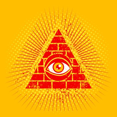 pyramid and eye clipart