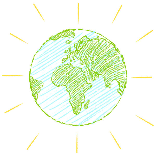 Retro poster with Earth