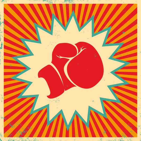 Affiche pour la boxe — Image vectorielle