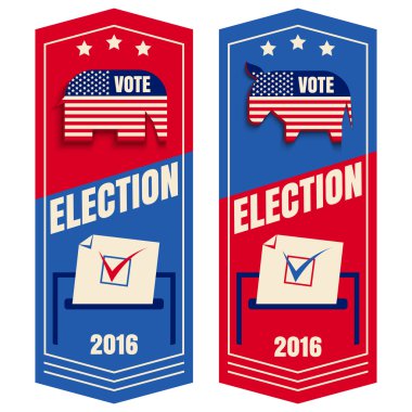 Vektör afiş oy için ayarla