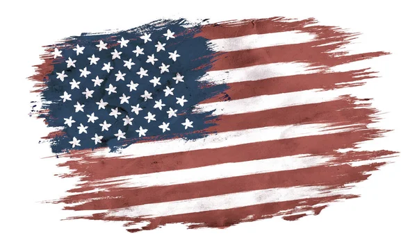 Vintage American flag. Vintage flag of USA for an independence day at 4 th july. Flag of USa in retro style.