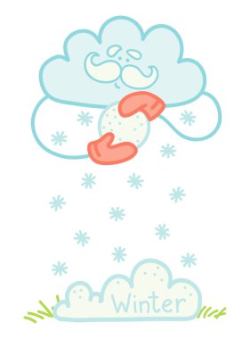 Winter cloud clipart