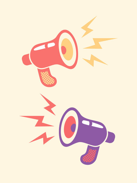 мегафон и молния
