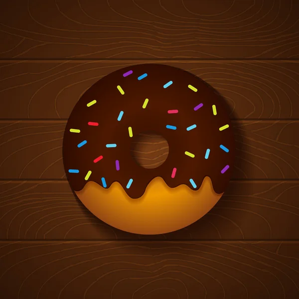 Chocolade donut — Stockvector