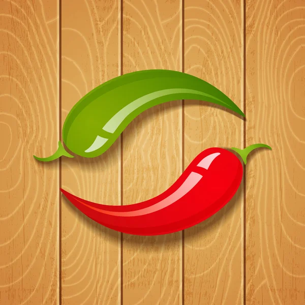 Chili peppers — Stock Vector