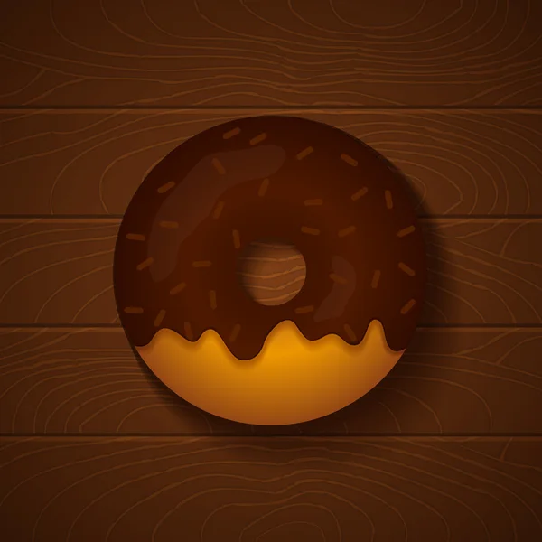Chocolate donut — Stock vektor