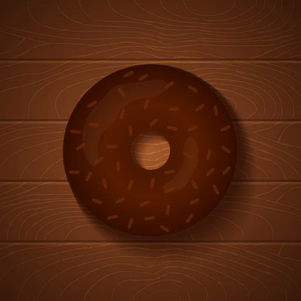 Chocolade donut — Stockvector