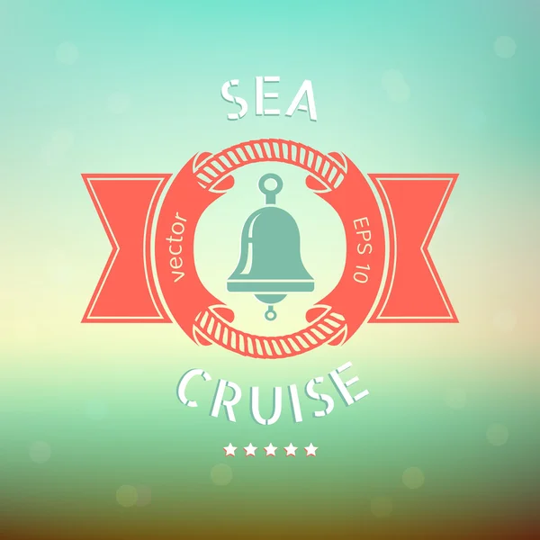 Zee cruise banner — Stockvector