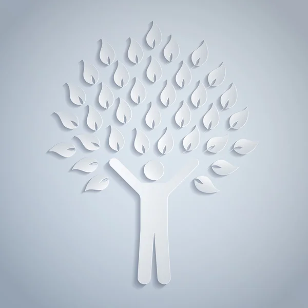 Human tree — Stock Vector