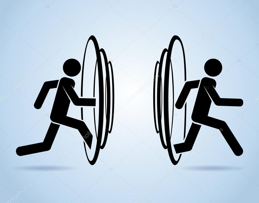 Illustration of a journey through time