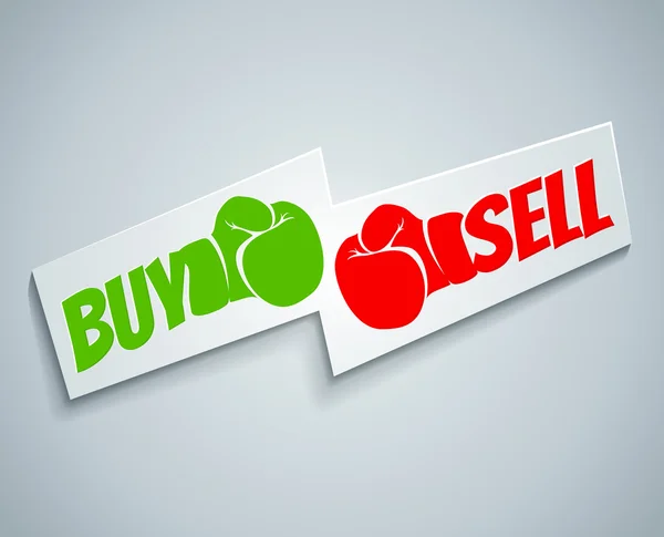Comprare e vendere — Vettoriale Stock
