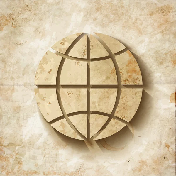 Globe de papier Shabby — Image vectorielle