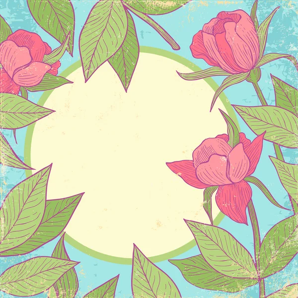 ดอกไม้สีชมพู — ภาพเวกเตอร์สต็อก