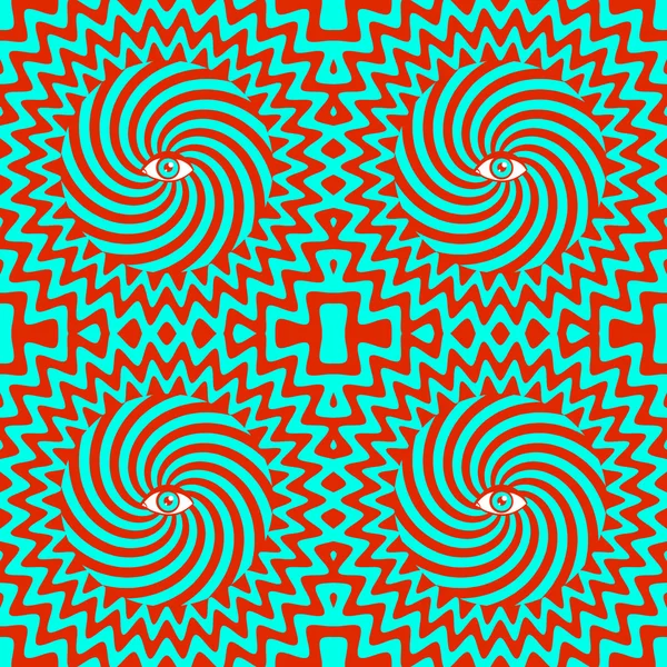 Hypnotic retro seamless pattern — Stock Vector