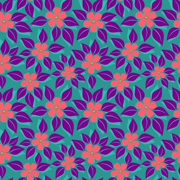 熱帯の花のパターン — ストックベクタ