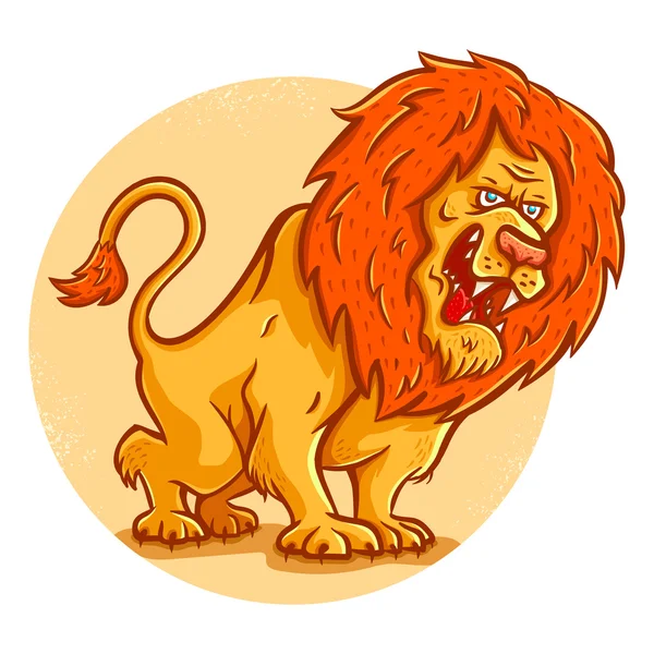 Kızgın aslan — Stok Vektör