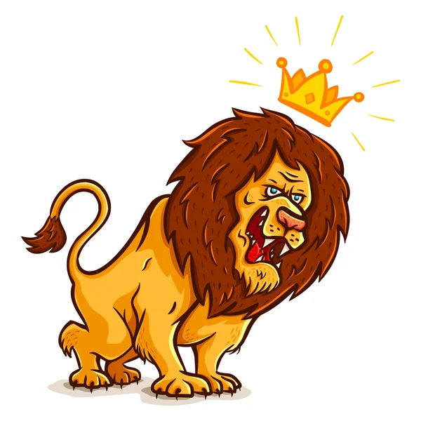 狮子与冠 — 图库矢量图片