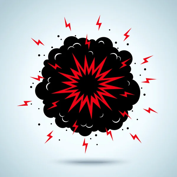 Explosion and smoke — Stock Vector