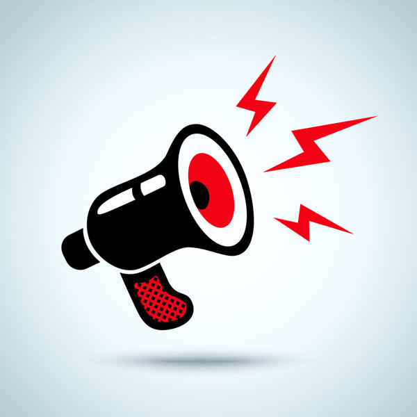 мегафон и молния
