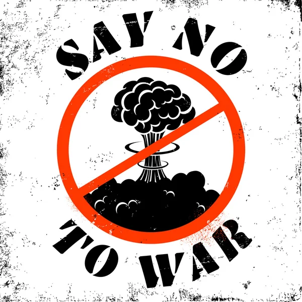 Nein zum Krieg sagen — Stockvektor