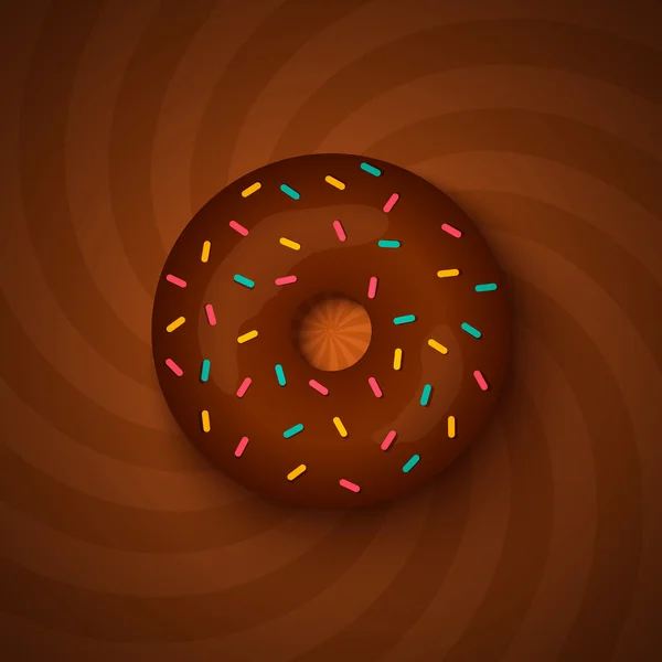 Schokoladen-Donut — Stockvektor