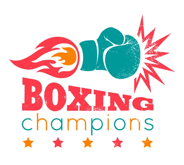 Logo vintage pour une boxe — Image vectorielle