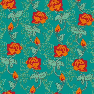 Vintage çiçek desenli