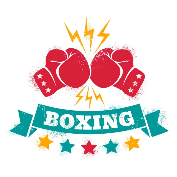 Logo vintage pour une boxe — Image vectorielle