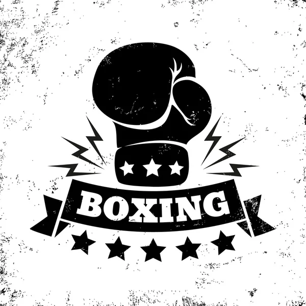 Logo de boxe vintage — Image vectorielle