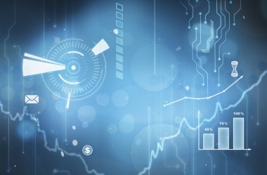 Digital space background. High technology concept.