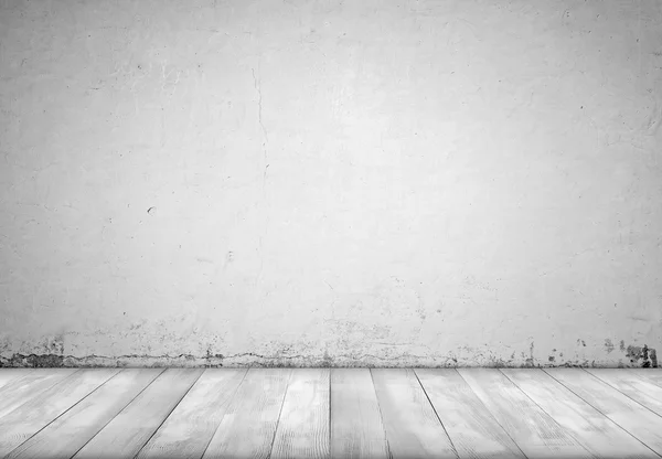 Interior de fondo. Pared de hormigón y suelo de madera — Foto de Stock